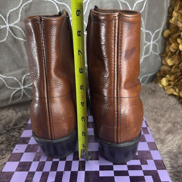 (Z3) Abilene Western Wingtip Zip Cutout Toe Boots Size 11.5 Men\'s main image 8